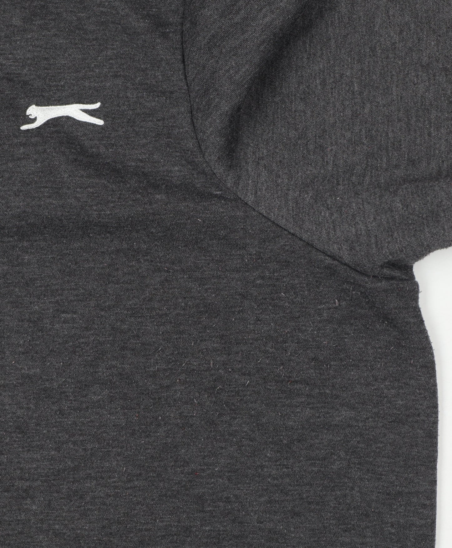 Slazenger Men’s Grey 2XL Full Zip Fleece Sweatshirt Sports Logo