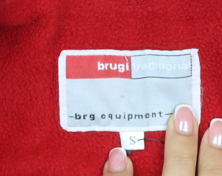 Brugi Women Red S Hooded Ski Jacket Reflective Insulated Full Zip
