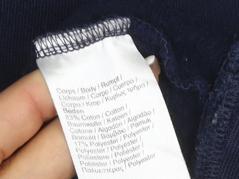 Lacoste Sport Women's Blue UK 12 Crew Neck Logo Pullover Sweatshirt