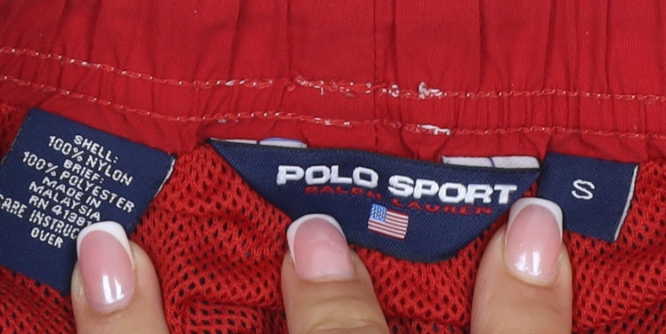 Polo Sport Ralph Lauren Men's Blue S USA Logo Nylon Swim Shorts