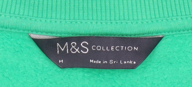 Marks and Spencer Women Green M Pullover Crew Neck Sweatshirt