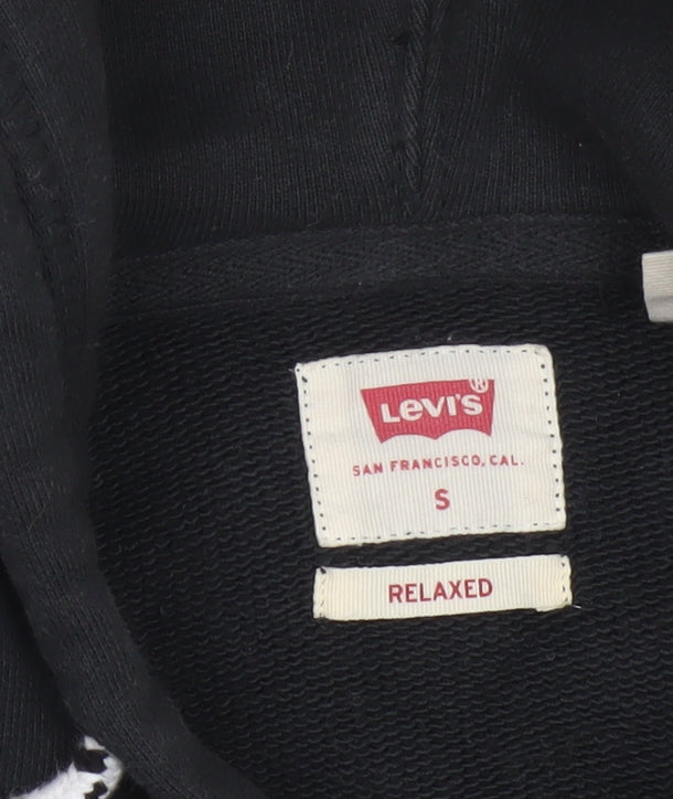 Levi's Men's Black S Relaxed Full Zip Logo Hoodie