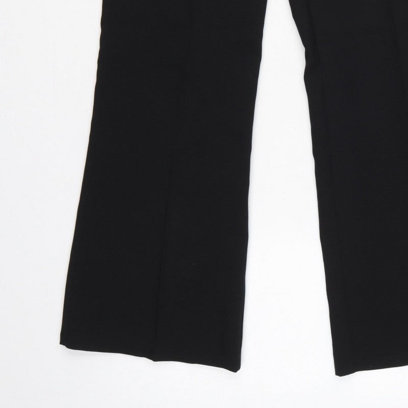 Liquid Women's Black UK 10 Belted Bootcut Dress Trousers
