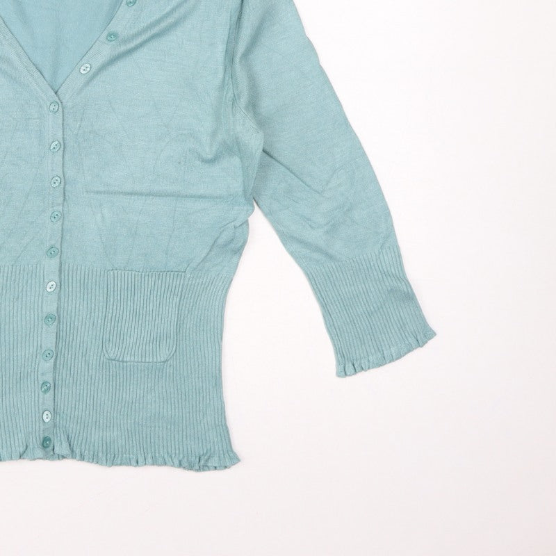 John Lewis Women’s Blue Size 12 V-Neck Button Pocket Cardigan