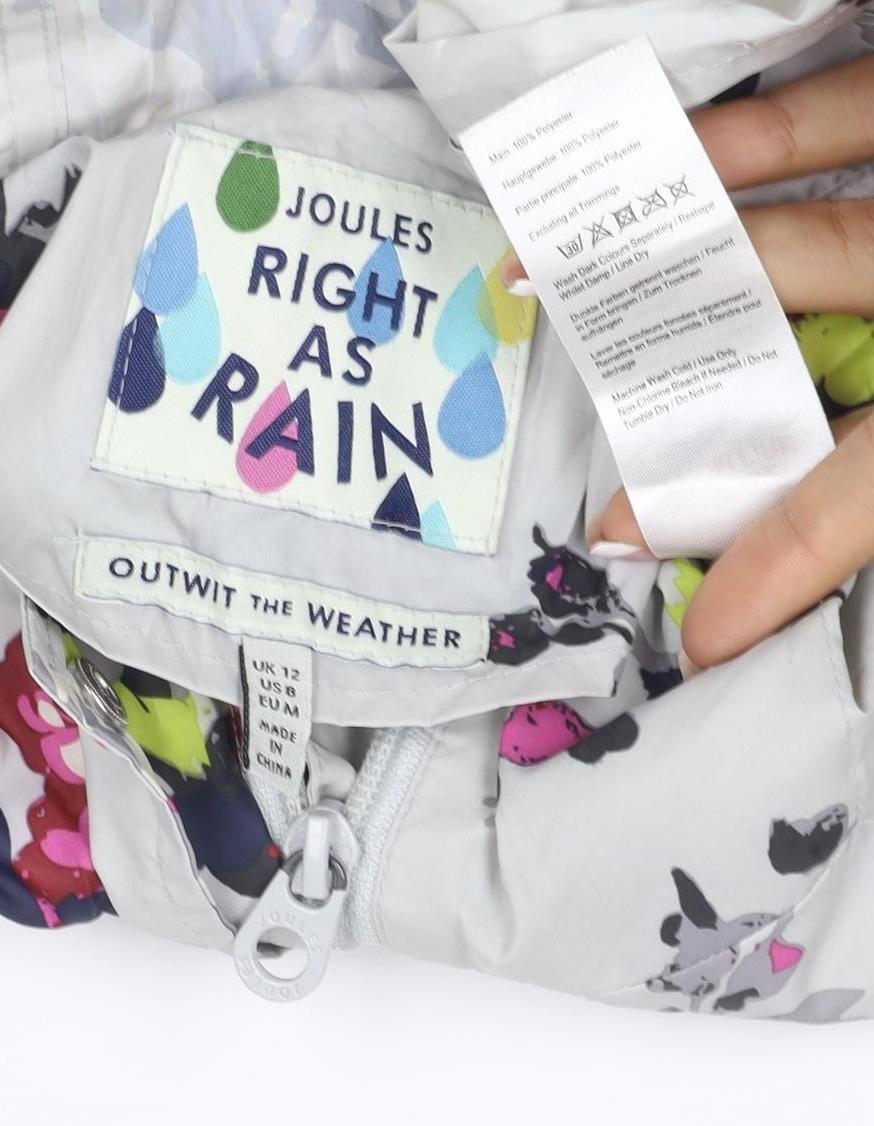 Joules Women’s Multicoloured UK 12 Floral Right as Rain Hooded Jacket