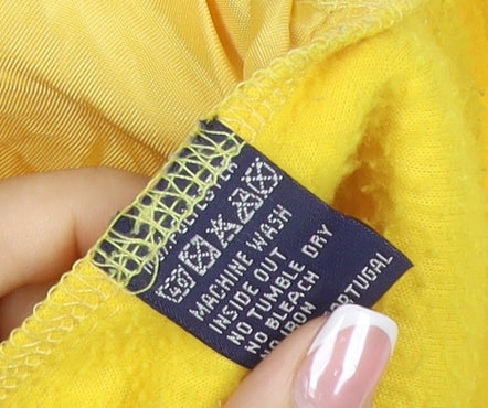 GANT Women Yellow S 1/4 Zip Fleece Pullover Sweatshirt