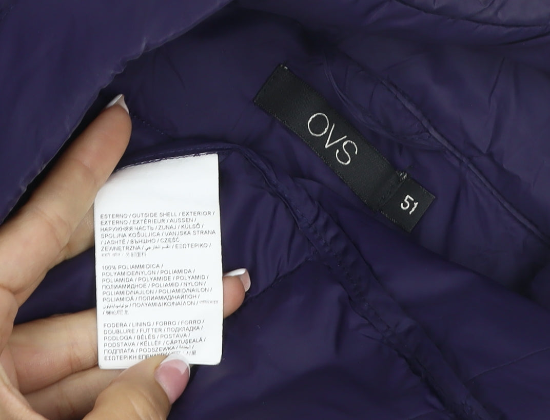 OVS Women’s Purple 4XL Quilted Puffer Jacket Full Zip