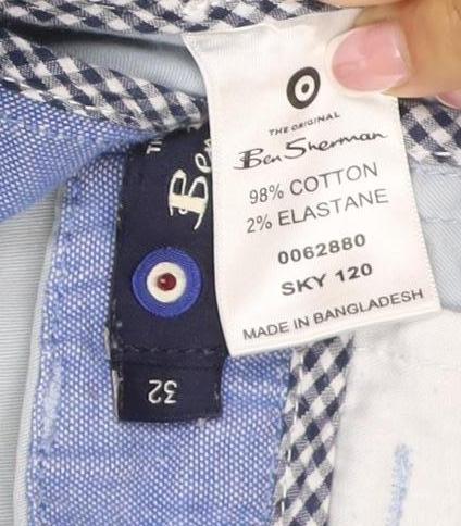 Ben Sherman Men’s Blue Chino Shorts Size 32 Cotton Stretch