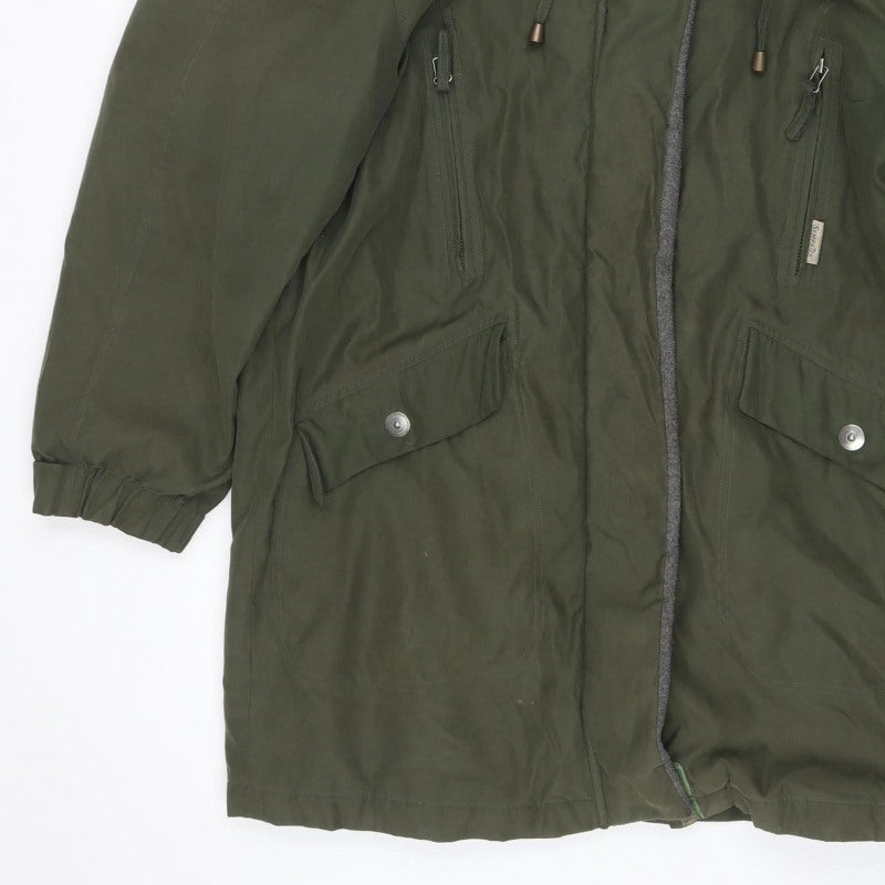 Marks and Spencer Women Green UK 12 Hooded 2-Part Parka Jacket