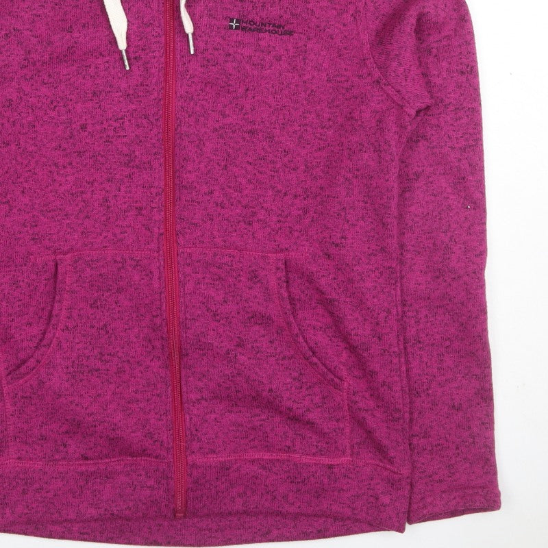 Mountain Warehouse Women’s Pink UK 12 Hooded Fleece Jacket Full Zip