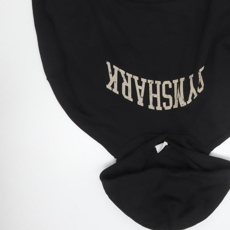 Gymshark Men’s Black XL Pullover Hoodie Graphic Print Pocket Cotton