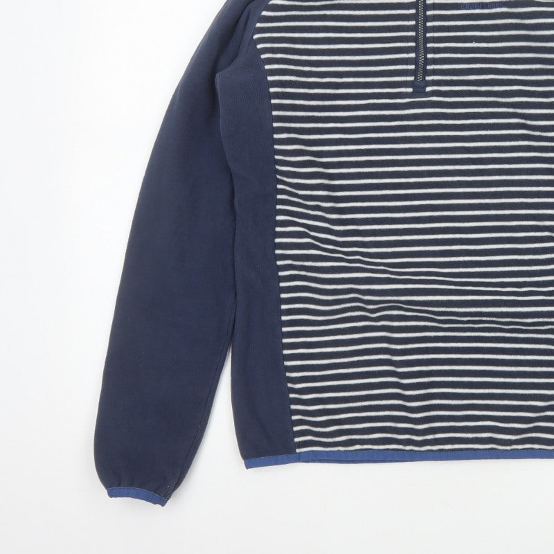 Craghoppers Women’s Blue Stripe UK 10 Half Zip Fleece Sweatshirt