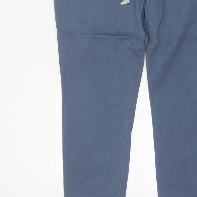 First Avenue Women’s Blue Size 14 Tapered Belted Trousers