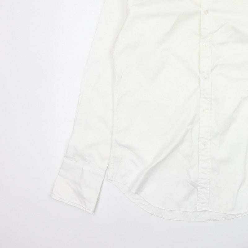 Van Heusen Men’s Ivory Fitted 16 Point Collar French Cuff Dress Shirt