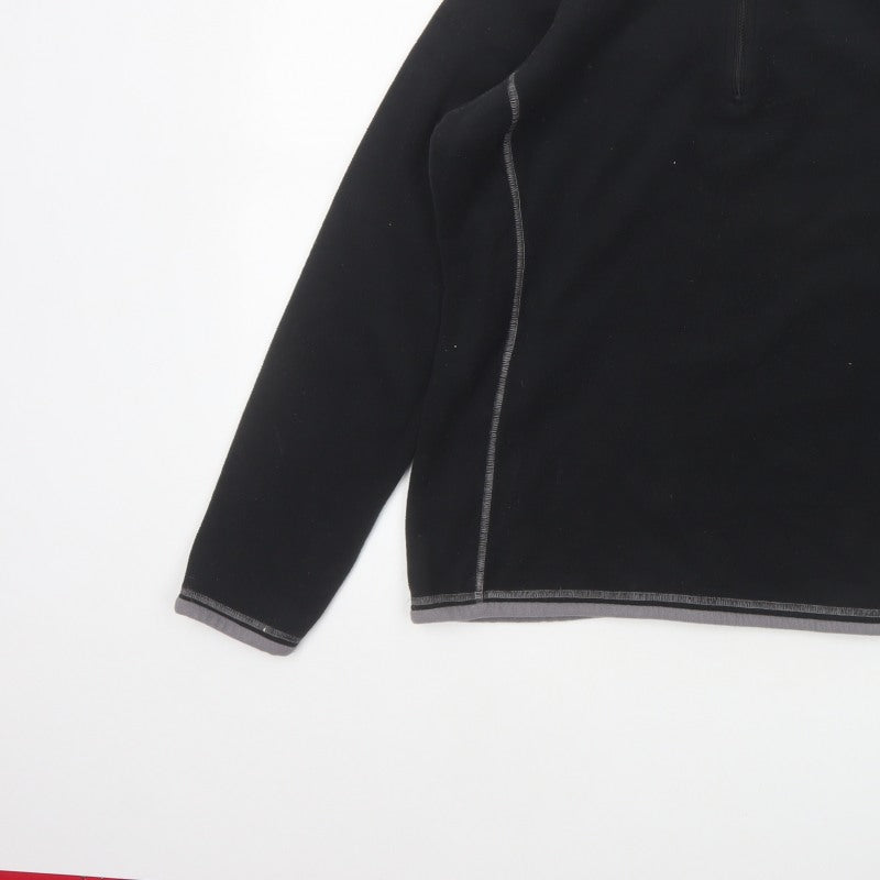 Mountain Warehouse Women’s Black Fleece 1/2 Zip Pullover UK 14