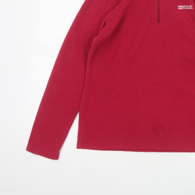Regatta Women’s Red UK 10 1/4 Zip Fleece Pullover Sweatshirt