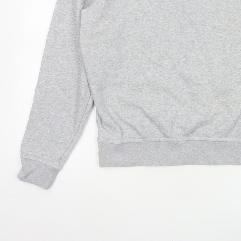 Nike Women Grey M Pullover Sweatshirt Crew Neck Logo Fleece