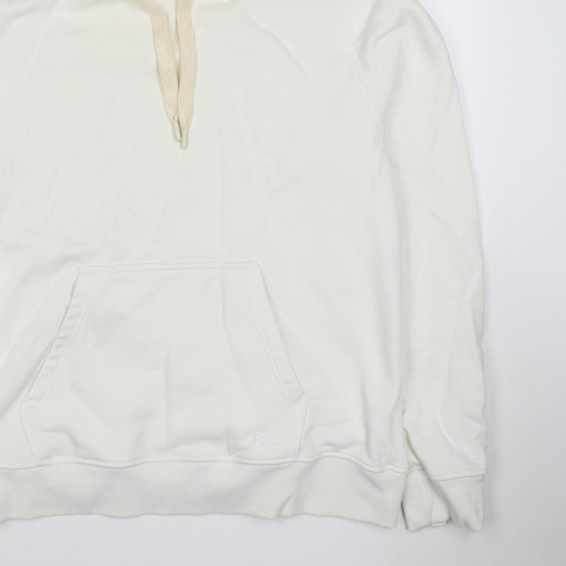 Folk Men’s Ivory L Pullover Hoodie Logo Cotton Blend