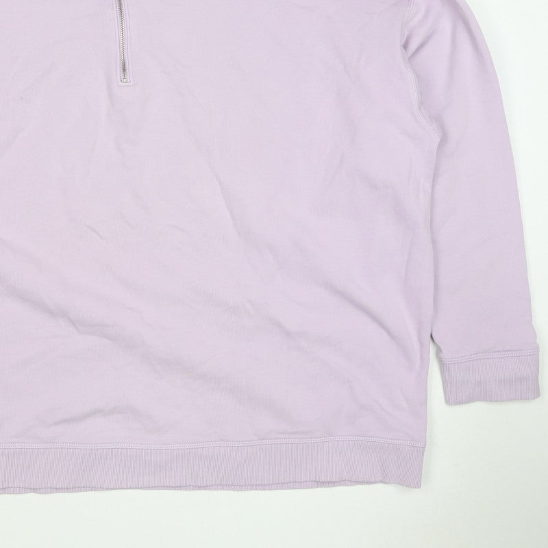 Marks & Spencer Women Pink Size 22 1/4 Zip High Neck Pullover Sweatshirt