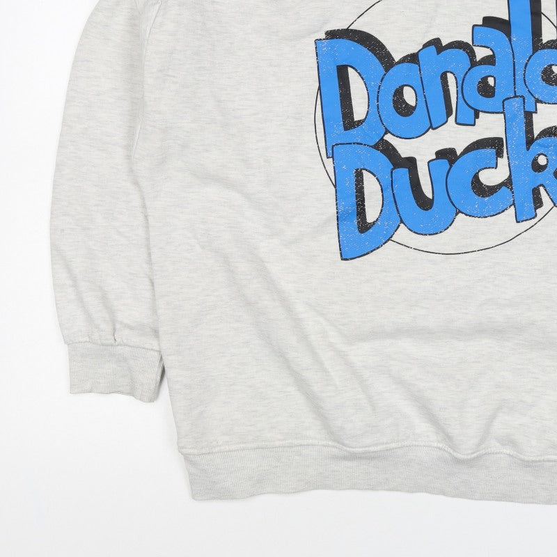 Disney Mickey & Friends Women’s Grey M Donald Duck Graphic Sweatshirt