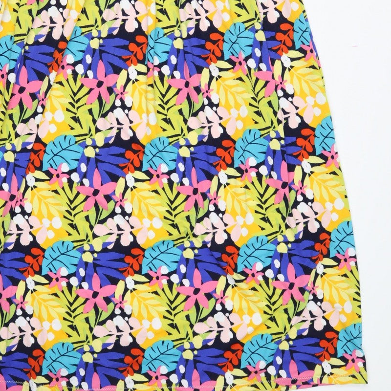 Studio Women’s Multicoloured Floral Midi A-Line Dress Size 24