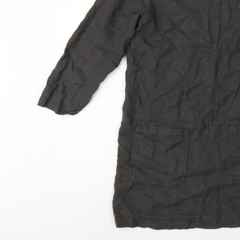 Seasalt Cornwall Women’s Black Size 10 Ramie Cotton Shift Tunic Dress