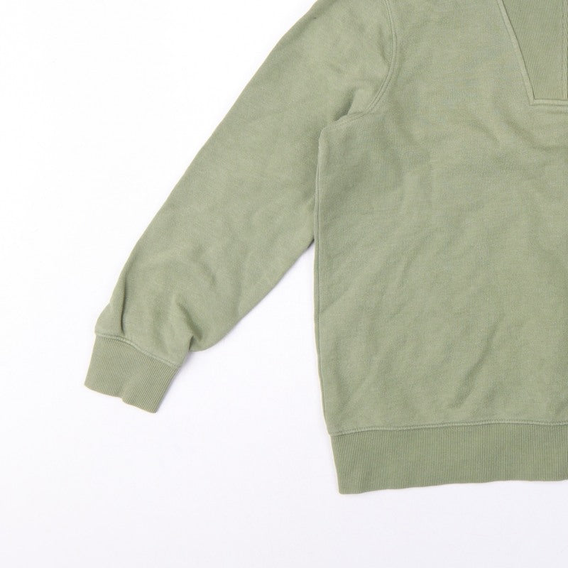 Crew Clothing Company Women’s Green UK 10 1/4 Zip Henley Sweatshirt