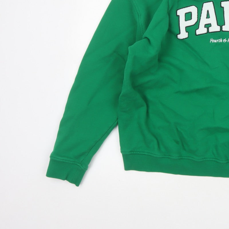 4th Reckless Men's Green M Paris Crew Neck Pullover Sweatshirt Logo