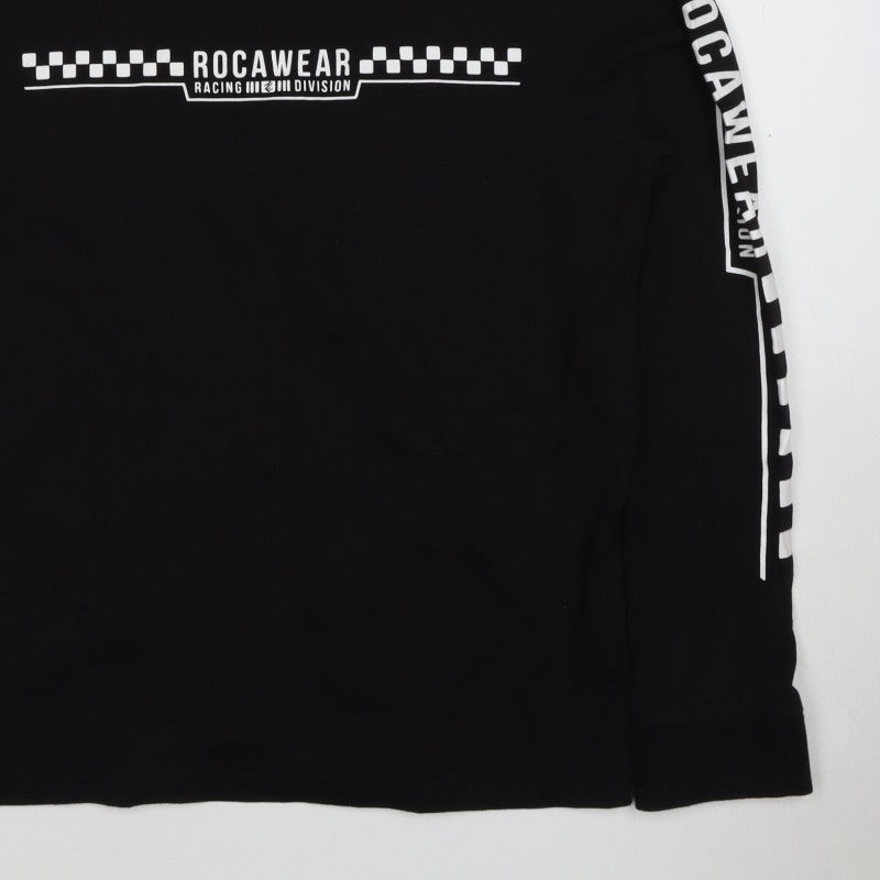 Rocawear Men’s Black M Racing Graphic Print Pullover Sweatshirt
