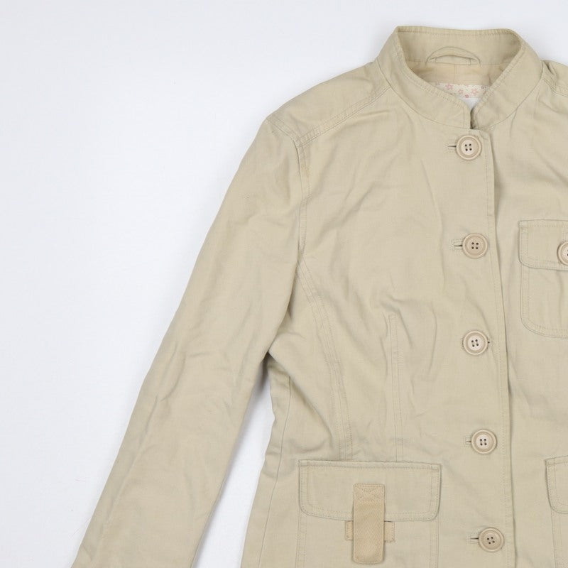 Next Women’s Beige UK 10 Cotton Belted Utility Jacket