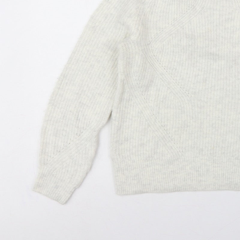 Marks and Spencer Women Ivory S Cable Knit Crew Neck Pullover Jumper