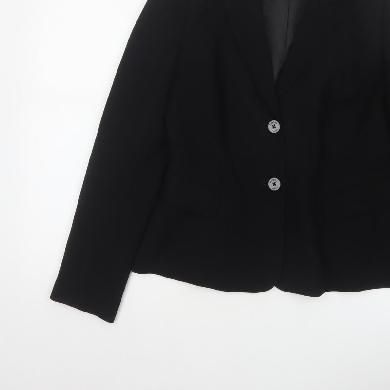 Hobbs Women’s Black UK 12 Tailored Single-Breasted Blazer Jacket
