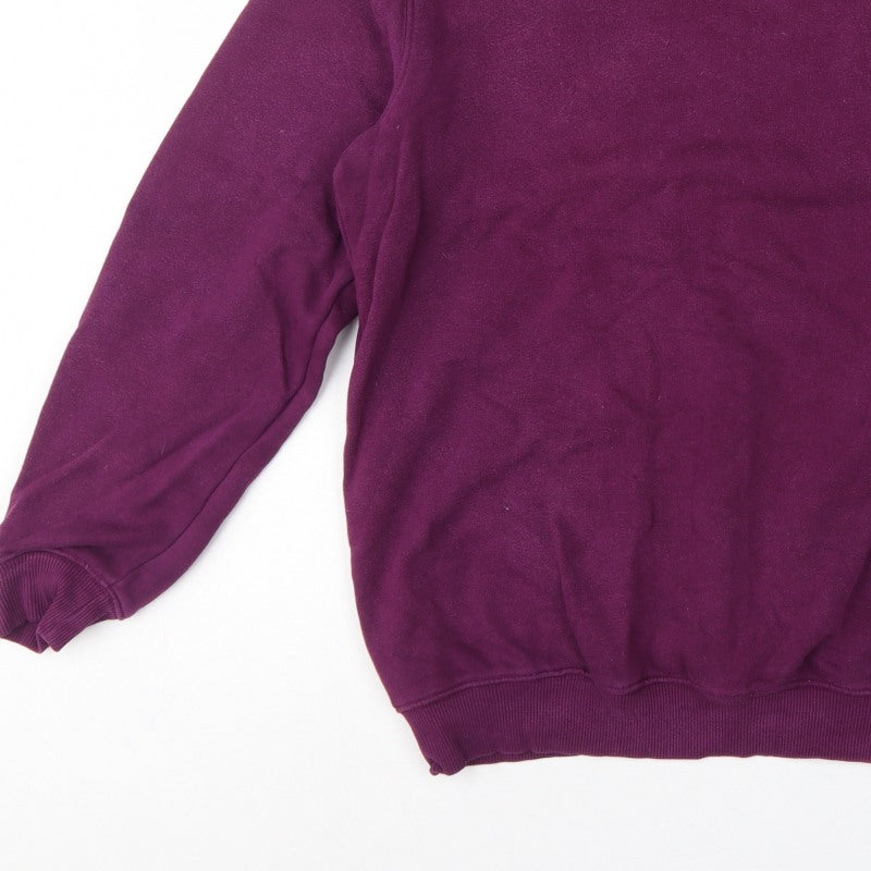 Cotton Traders Men’s Purple L Pullover Crew Neck Logo Sweatshirt