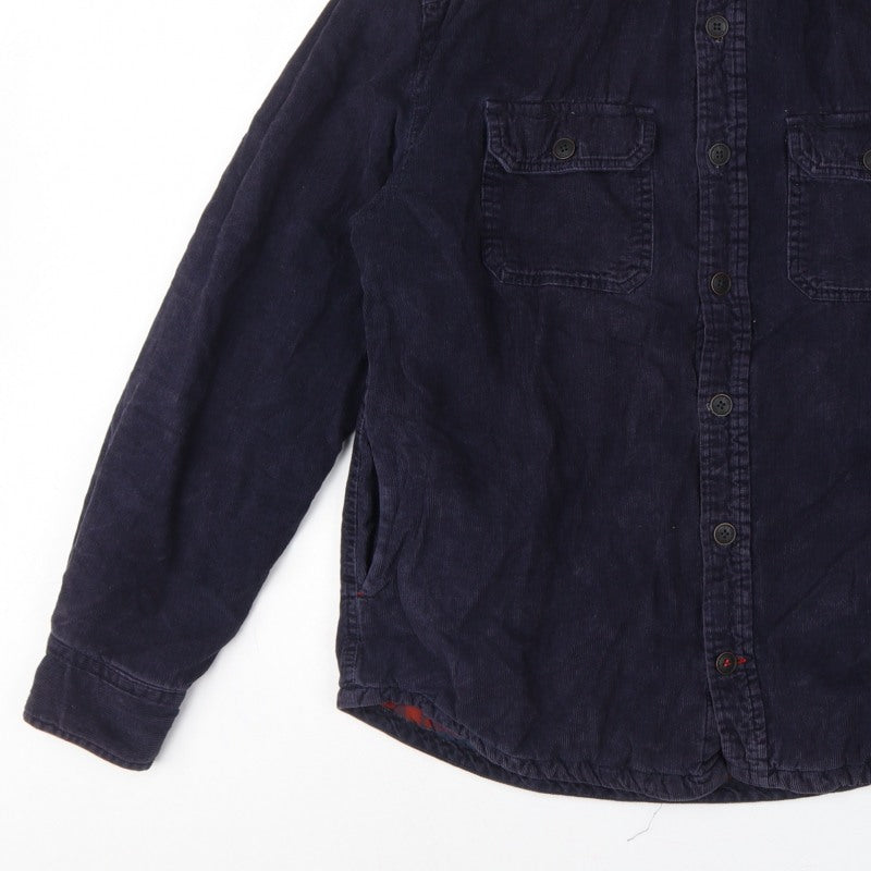 Fat Face Men's Blue M Corduroy Lined Basic Jacket Button-Up