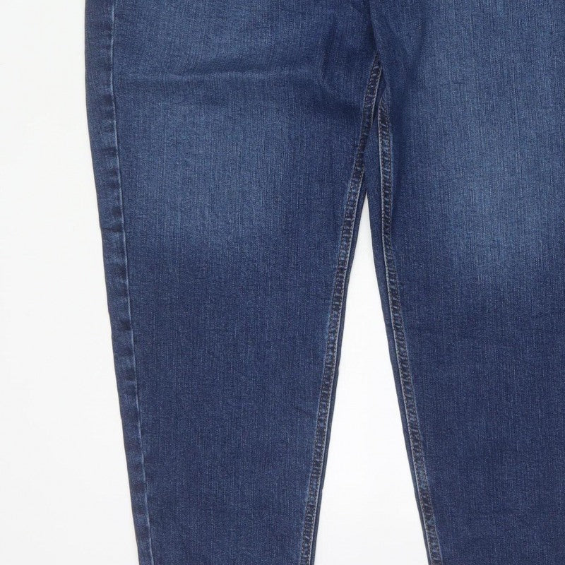 Marks & Spencer Women’s Blue Size 18 Long Mom High Rise Jeans