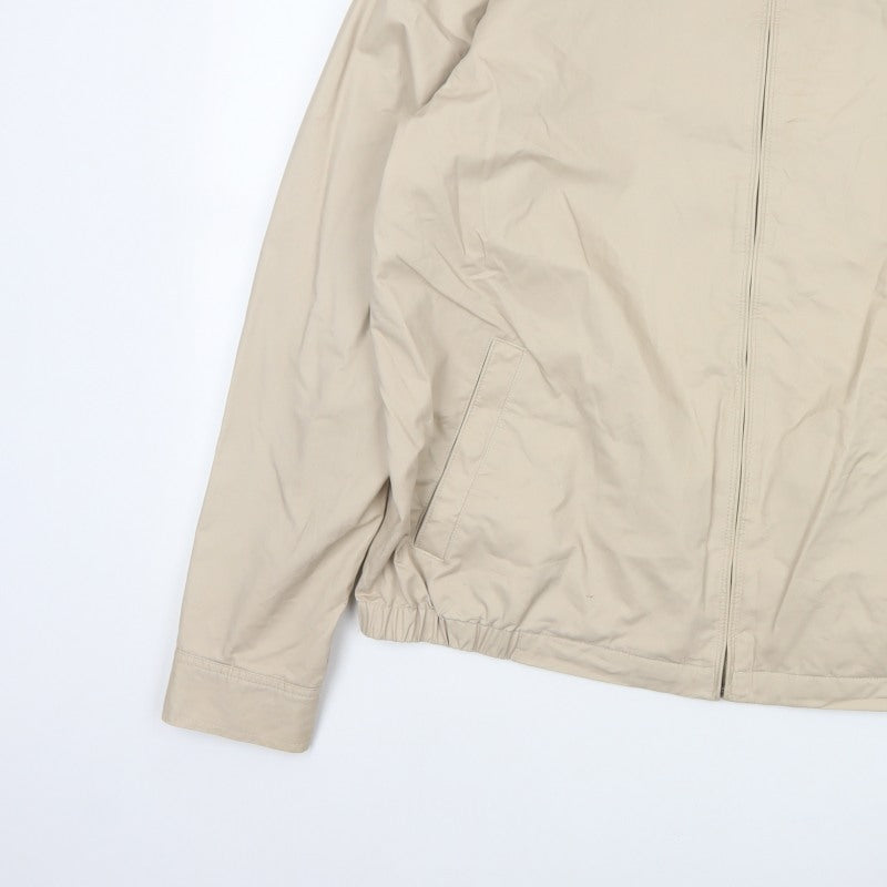 GANT Men’s Beige 2XL Cotton Full Zip Classic Jacket Logo Lined