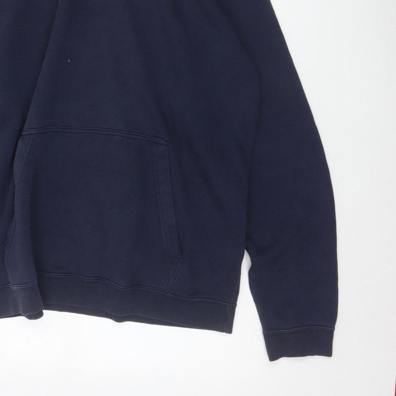 Nike Men’s Blue XL Pullover Hoodie Sports Logo Kangaroo Pocket