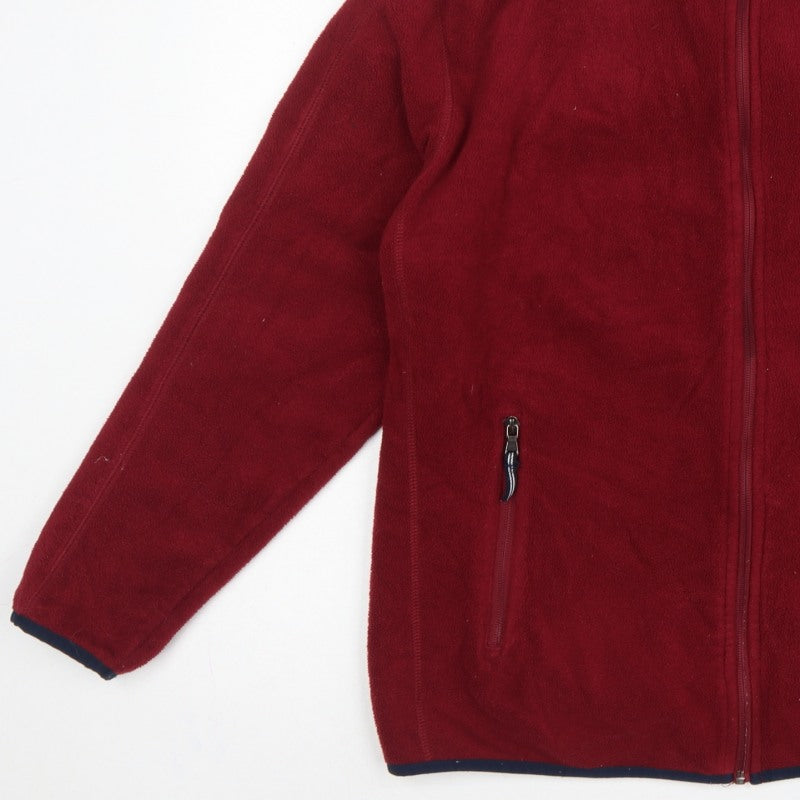 Maine New England Men’s Red Large Fleece Full Zip Outdoor Jacket