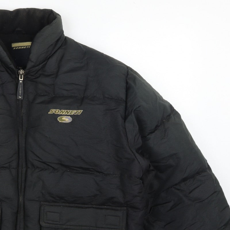 Sonneti Teens Black M Down Puffer Jacket Full Zip Logo