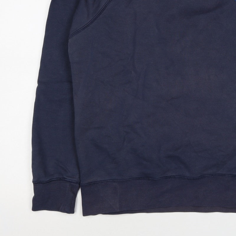 Nike Men’s Navy Large Crew Neck Embroidered Logo Sweatshirt