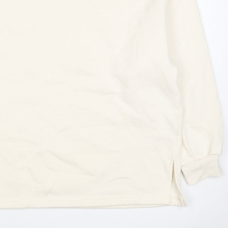 New Look Women Ivory L Longline Crew Neck Side Split Sweatshirt