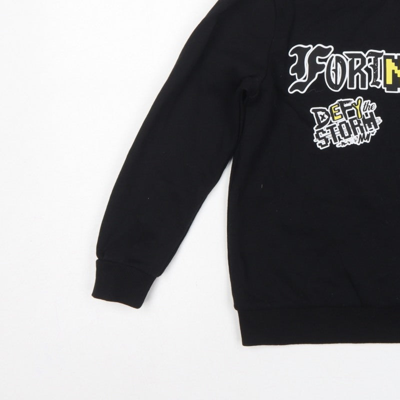 Fortnite Boys Black M Pullover Sweatshirt Graphic Print Long Sleeve