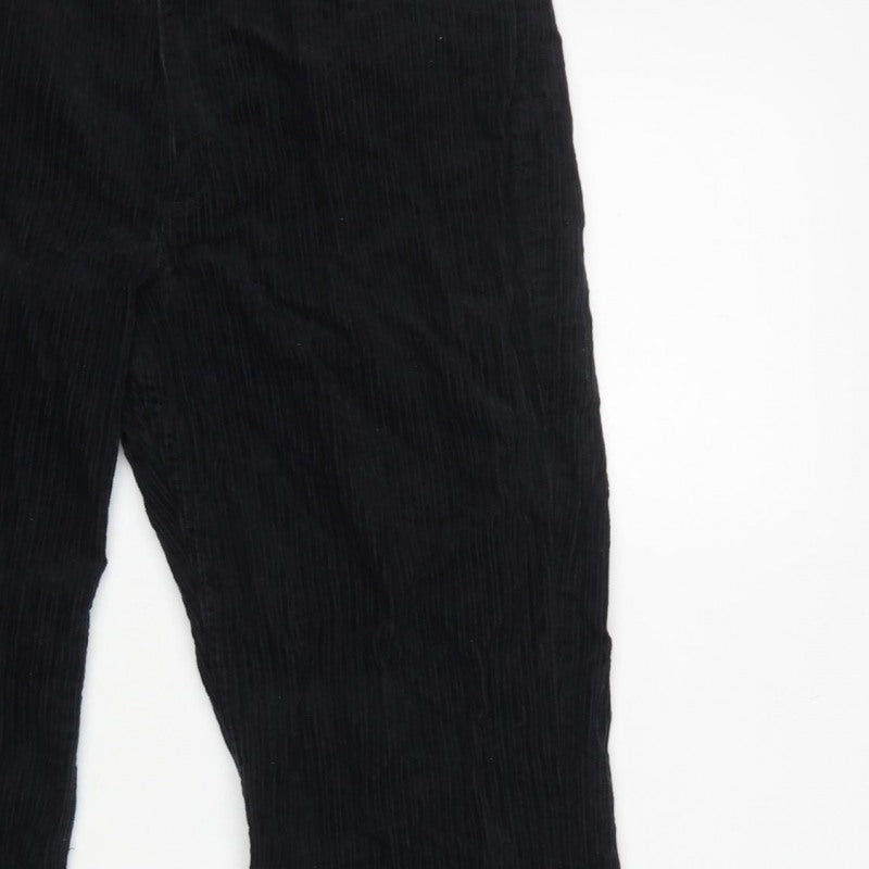 & Other Stories Women Black UK 6 Corduroy Straight Trousers