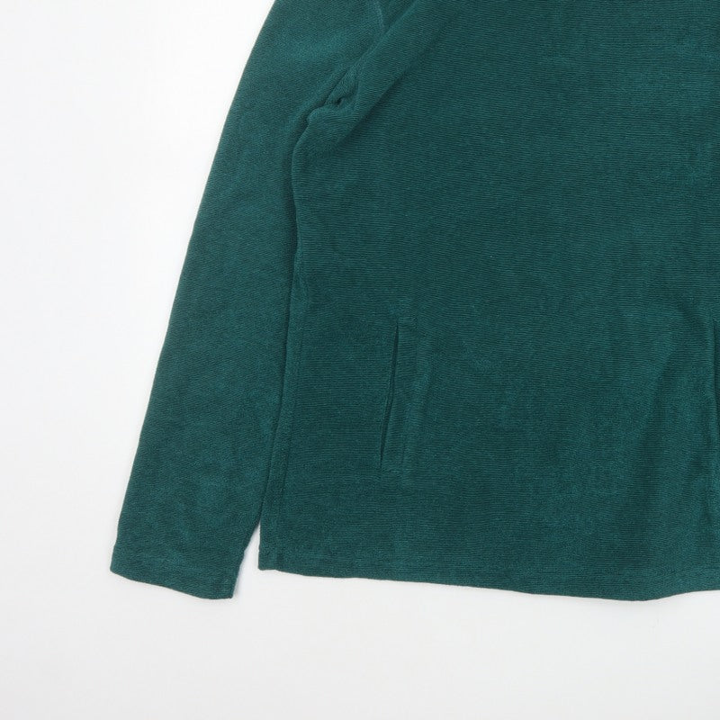 Mountain Warehouse Women Green UK 16 Fleece High Neck Pullover Sweatshirt