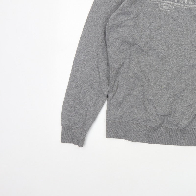 Vans Men’s Grey Small Pullover Crew Neck Logo Sweatshirt Fleece