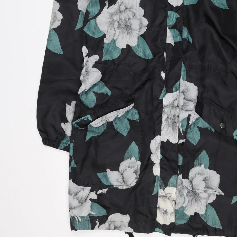 Anthropologie Women’s Multicoloured Floral Hooded Windbreaker Jacket UK 10