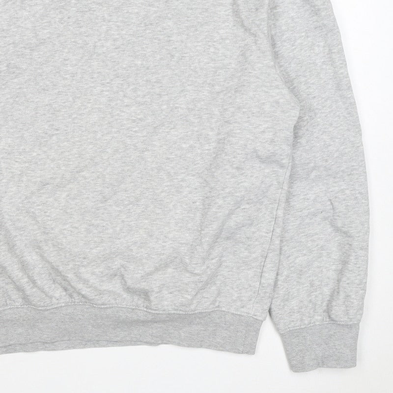 H&M Men Grey Size M Pullover Crew Neck Fleece Sweatshirt