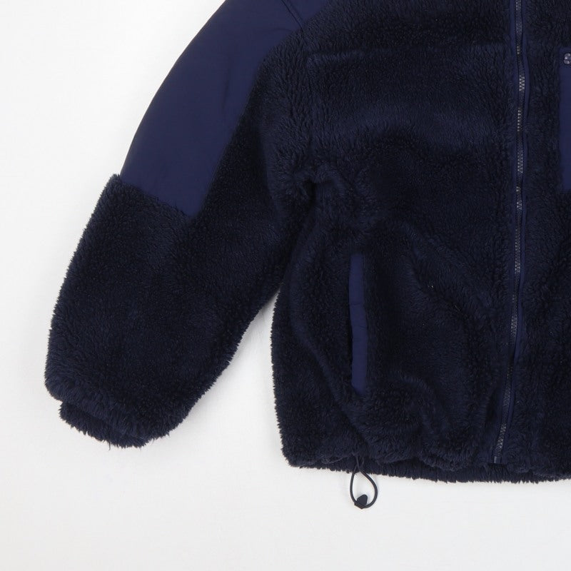 Bershka Women Blue S Teddy Fleece Jacket Full Zip Outdoor