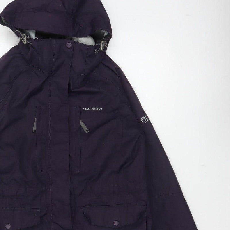 Craghoppers Women’s Purple UK 10 AquaDry Waterproof Hooded Parka Coat