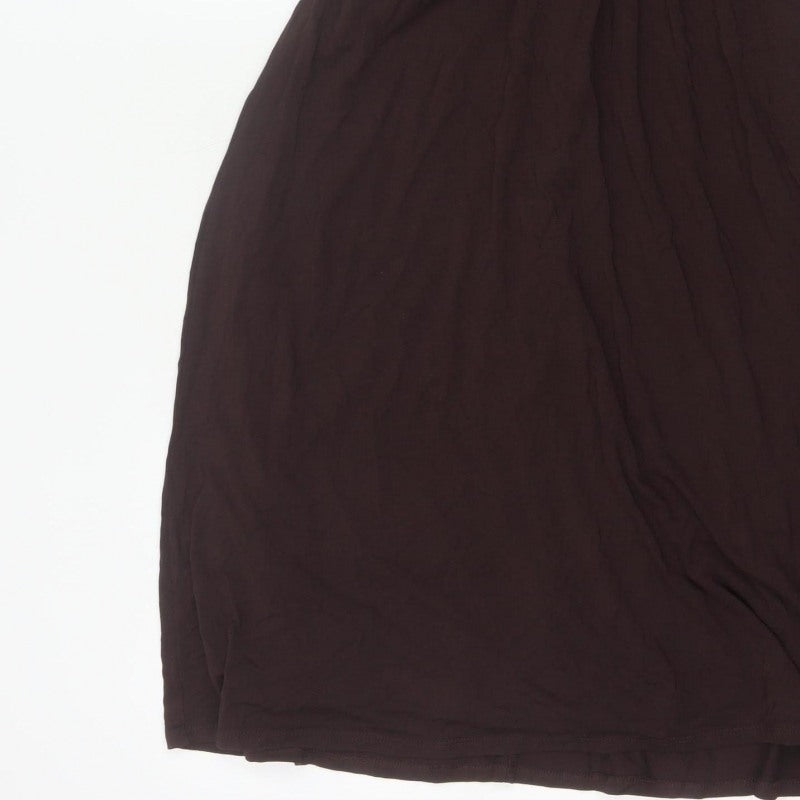 Betty Jackson Black Women’s Brown Beige UK 14 Fit & Flare Knee Dress